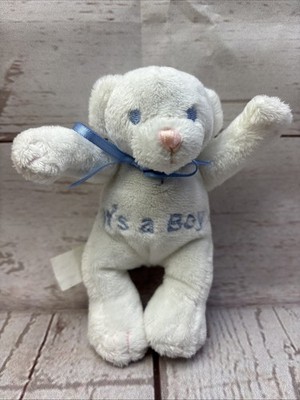 Baby Ganz Marshmallow Bear Plush Tiny Boy Teddy 5'' Stuffed Animal Rattle Lovey