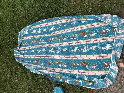 Vtg Wishbone dog jack Russell Terrier Twin fitted Bed sheet Flat And Pillowcase - Picture 5 of 5