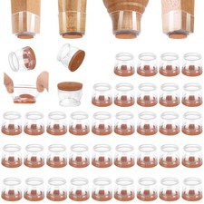 36 Pack Chair Leg Floor Protectors for Hardwood Floors, Silicone Felt Covers ...