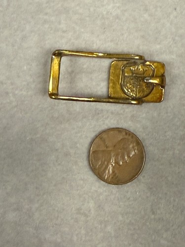 Vintage Wappenschild goldfarben Sammlerstück Mini Sicherheitsverschluss Anstecknadel 7110 - Bild 2 von 4