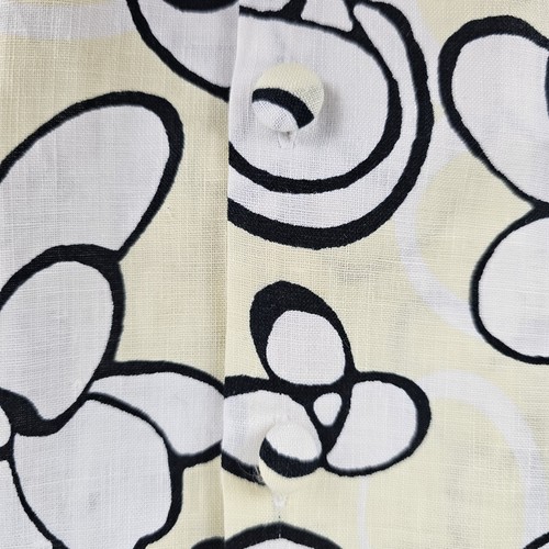 Sarah Spencer Damen Oberteil mit Knopfleiste 100 % Leinen Größe 3X Blumenmuster Gelb & Weiß - Bild 8 von 11