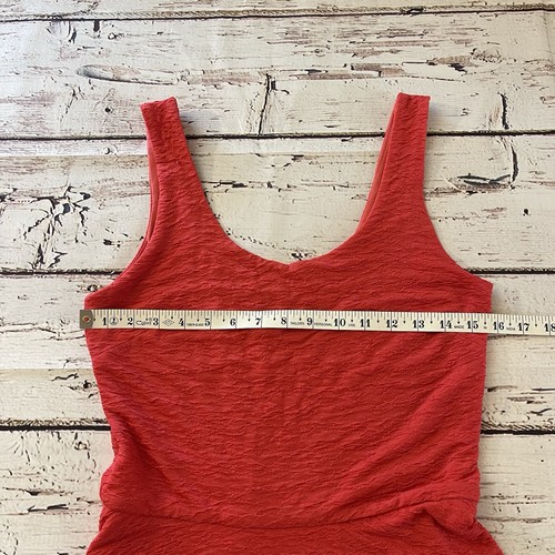 Aqua Midi A-Line Dress Womens Large Sleeveless Round Neck Cocktail Skater Red - Picture 5 of 10
