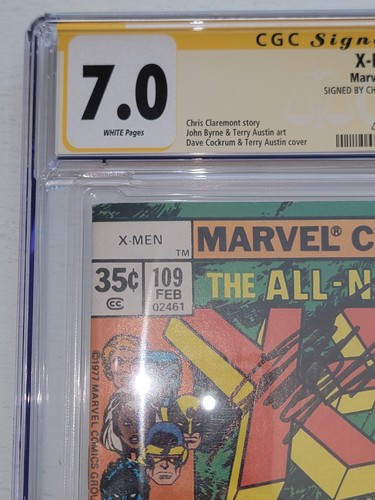 X-MEN #109 CGC 7.0 SS Signed Chris Claremont 1978 1st App. of WEAPON ALPHA - Picture 2 of 6