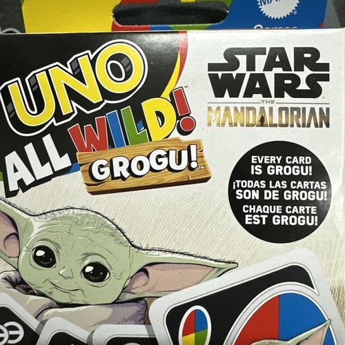 Mattel Star Wars "UNO ALL WILD GROGU! The Mandalorian Edition Card Game - Picture 3 of 3