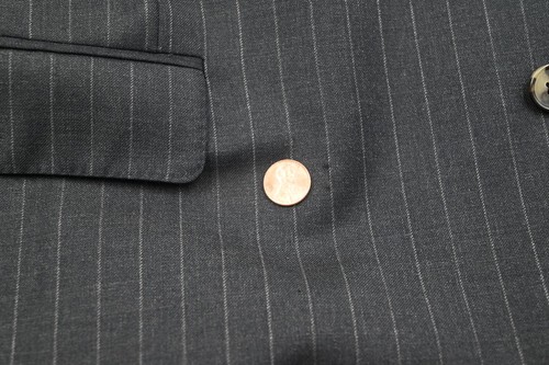 HERMOSO Traje Samuelsohn Gris Rayas Super 120s Lana Hombre 46R 39x30 - Imagen 5 de 11