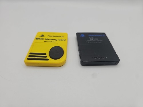 2 tarjetas de memoria Sony PlayStation 2 8 MB - ¡Negras y amarillas! ¡Ambos probados y funcionando! - Imagen 4 de 5