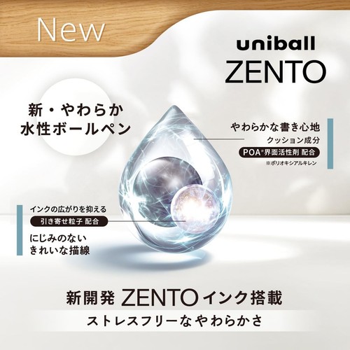 Uniball ZENTO 0,38 mm blaue Tintenmine 10er-Pack mühelos glattes Schreiben - Bild 2 von 5