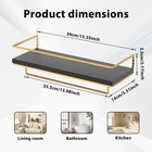 Wood Iron Hanging Shelf Space Saving Floating Storage Rack Easy to Store brQGf