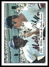 1975 SSPC #595 Willie Mays / Herb Score NM 51077
