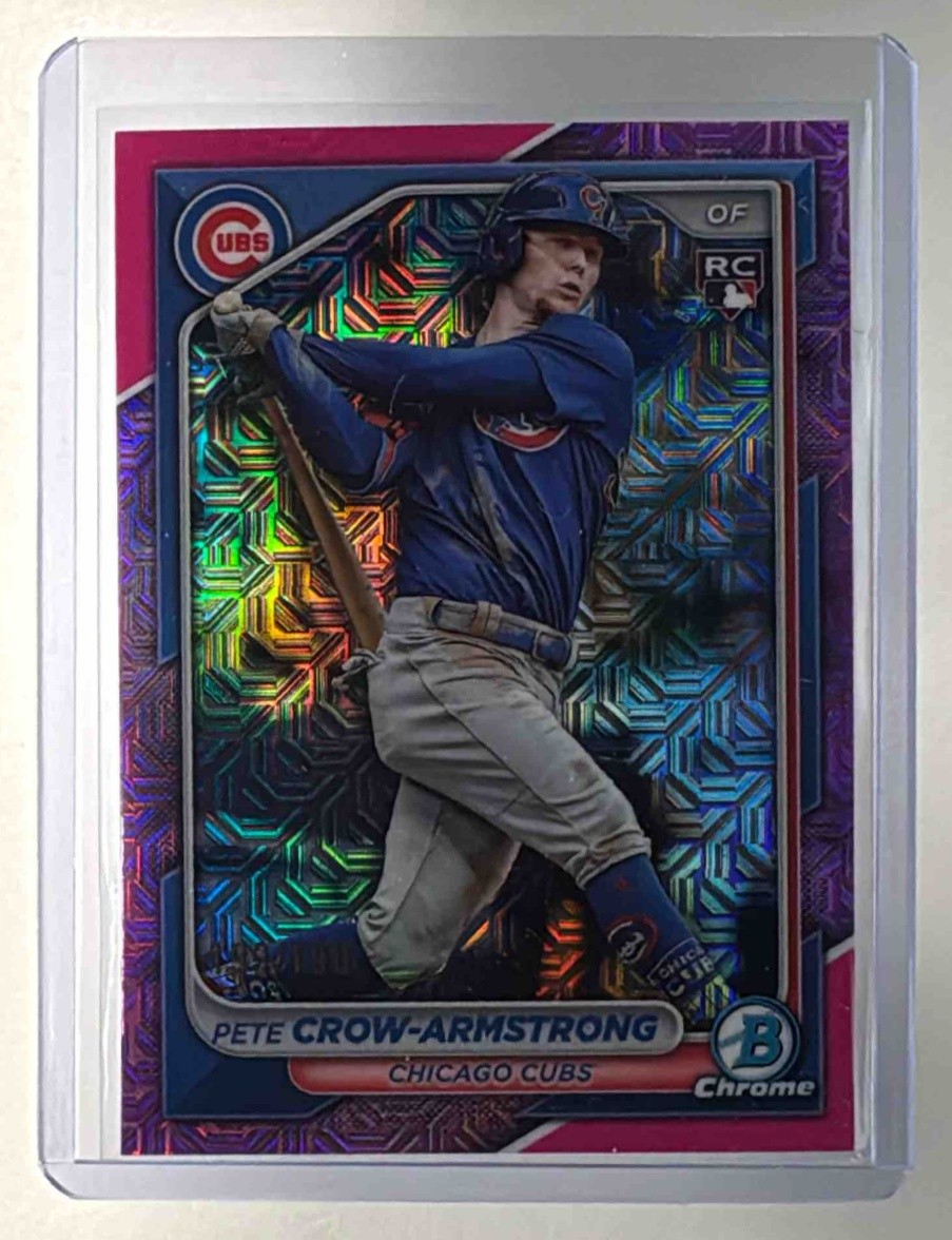 Pete Crow-Armstrong 2024 Bowman Chrome #45 Pink Refractor Mega Box RC /199