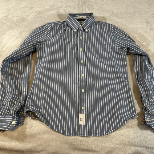 Ruehl No 925 Men's Button Down Long Sleeve Shirt Blue White Cotton, Medium - Picture 2 of 6