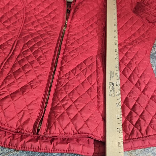 OBERMEYER Red Quilted Zip Jacket Winter Coat Dupont ComforMax Classic Sz 8 - Picture 17 of 23