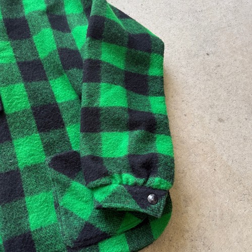 Chaqueta de Colección Años 80 The Beene Bolso Lana Verde Pullover Franela Forrada a Presión Talla S - Imagen 7 de 8