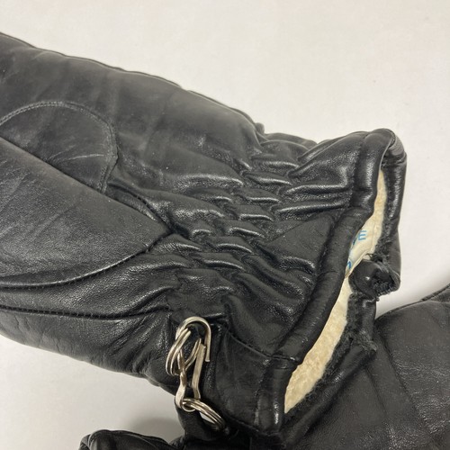 Black Good Cond!! Rare Vintage Gordini Men's Winter Outdoors Gloves Large Zip - Picture 10 of 14