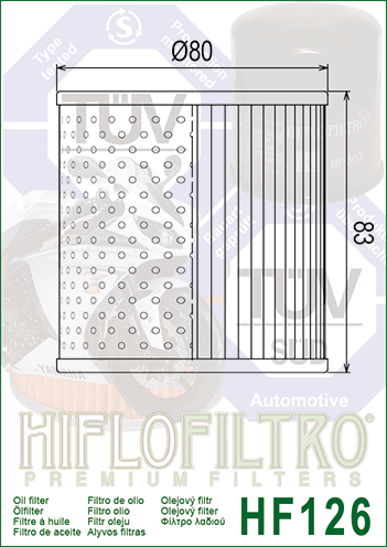 Fits KAWASAKI Z900 Z1,Z1A,Z1B 1973 1974 1975 HIFLO PREMIUM OIL FILTER HF126 - Picture 2 of 2