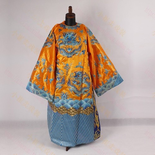 Chinesische Qing-Dynastie Kaiser formelles Kleid Stickerei Drache Pythons Design - Bild 2 von 3