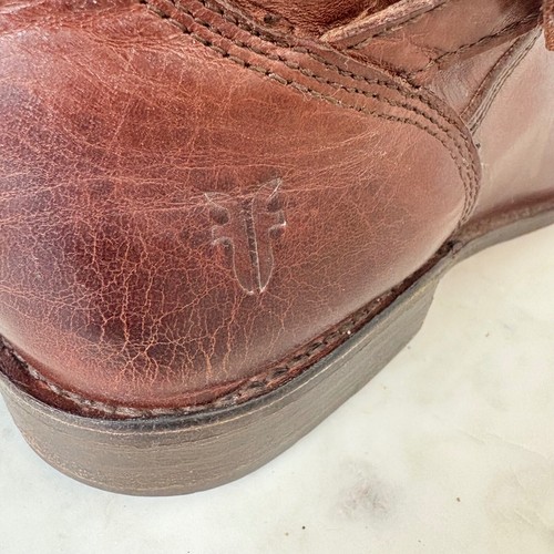 Frye Shirley Mujer Talla 6.5 B Botas Altas Cuero Marrón Hasta la Rodilla Montar 77745 - Imagen 7 de 15
