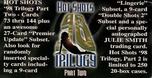HOT SHOTS~1998~TRILOGY PART TWO~PREMIUM COLLECTOR CARDS~FOR MEN~ONE SEALED PACK! - Picture 7 of 10