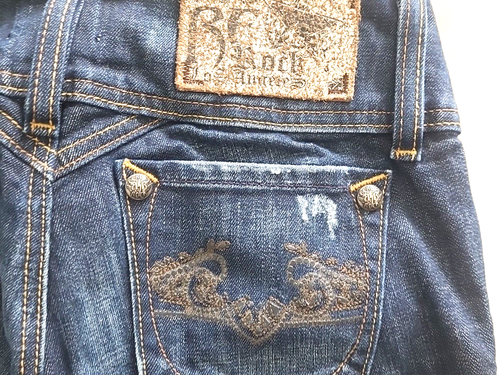 Rerock Express ~ Womens Size 0 / 25 ~ Straight low rise ~ dark wash jeans - Picture 6 of 14