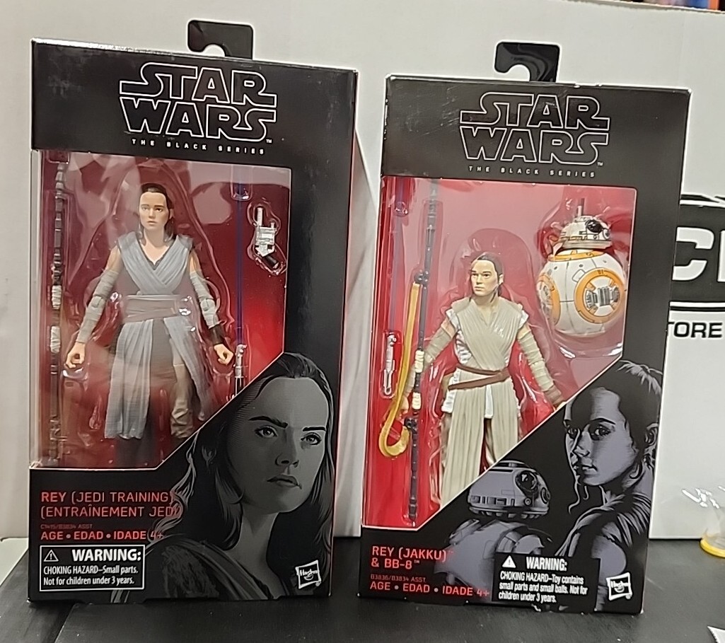 Star Wars The Black Series Rey #02 & #44 6" Action Figures 2019 Lot