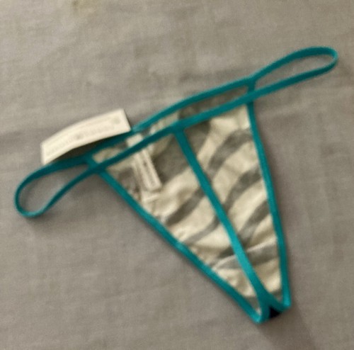 2 G-String Thong Low Rise Panties sz L Hue Tommy Hilfiger sz L Stripe Blue - Picture 8 of 10