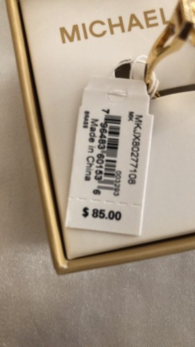 Michael Kors Gold Plated Over Brass Gold Tone MK Logo Ring Size 8 NWT & Box - Picture 6 of 13