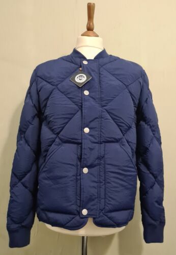 Superdry Dry Duck Down Quilted Bomber Jacket Navy Small - Picture 6 of 14