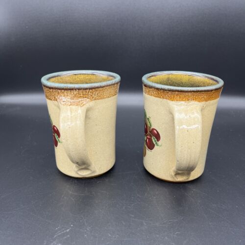 MONROE SALT WORKS Fruit Motiff Tea or Coffee Mugs 9oz Set of 2 Retired (A) - Picture 2 of 7