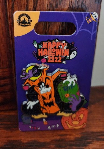 2022 Disney Parks Disneyland Resort Happy Halloween Goofy Glitzer Pin - Bild 2 von 4
