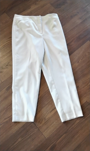 Ann Taylor dress pants Polyester/Rayon lined White-off 12 - Picture 3 of 8