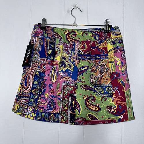 RLX Golf Girl’s Performance Skirt Paisley Floral Patchwork Size XL 16 NWT - Picture 2 of 5