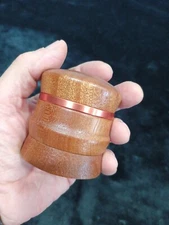 Premium Wood and Aluminum Grinder 50mm 4 Parts Magnetic Top  Grinder Spice Mill