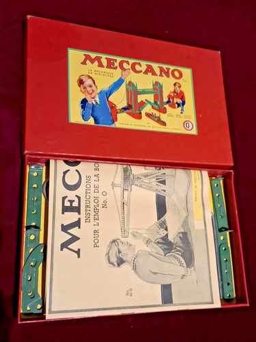 AMAZING VINTAGE LOT MECCANO SETS N.4 & N.0 COMPLETE MANUALS ORIGINAL BOXES 1950 - Picture 13 of 18