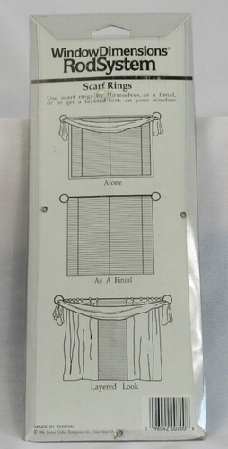 (4) VINTAGE SCHAL RINGE & FINALEN Fenstermaße RodSystem poliert goldfarben - Bild 9 von 10