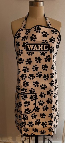 WAHL Dog Paw Print Adjustable Apron 1 Pocket Water Resistant