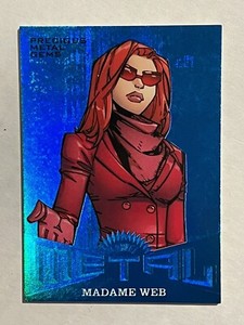 2017 Fleer Ultra Spider-Man Metal BLUE PMG MM03 MM3 Madame Web 29/49😍😍😍*
