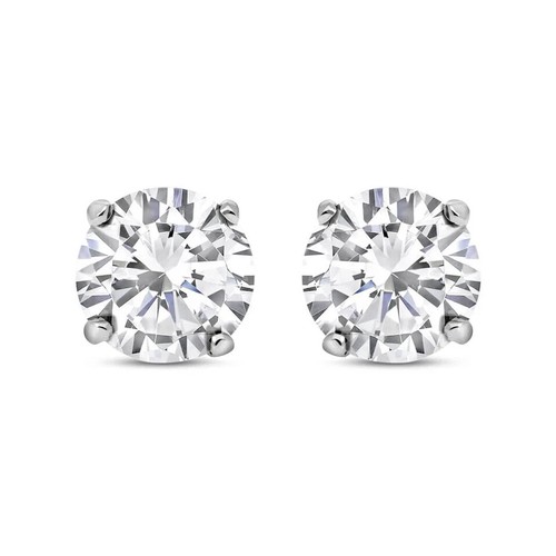 25% RABATT RHODINIERT 925 GEPUNZT SILBER 10MM BRILLANTSCHLIFF OHRSTECKER - Bild 2 von 8