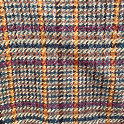 Vintage Mulberry England Brown Glen Plaid Wool Cashmere Sport Coat Mens US 42 - Picture 4 of 8