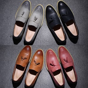 Mens-039-Oxford-Leather-Loafers-Casual-Tassel-Rope-Shoes-formal-Dress-Shoes-Slip-On