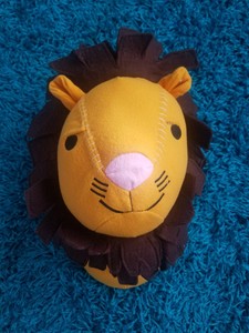 plush lion head wall decor
