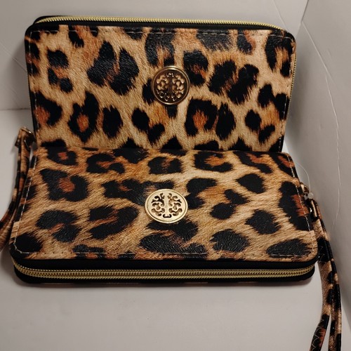 🎀Nueva Cartera Muñequera DASEIN Estampado Leopardo Damas Cuero PU con Cremallera🎀 - Imagen 8 de 8