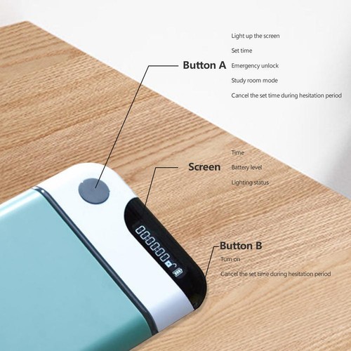 Portable Mobile Phone Timing Box Cell Phone Lock Timer AU Self-Control E1E9 - Zdjęcie 4 z 15