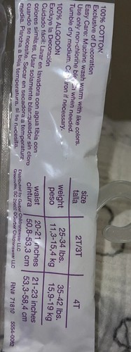 Danawear Kleinkind Mädchen 3er-Pack weiße Unterhemden Größe 4T NEU versiegelt - Bild 4 von 11