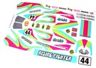 Retro Race Car Livery Pink Lime vinyl stickers Fits Tamiya Rising Fighter Buggy