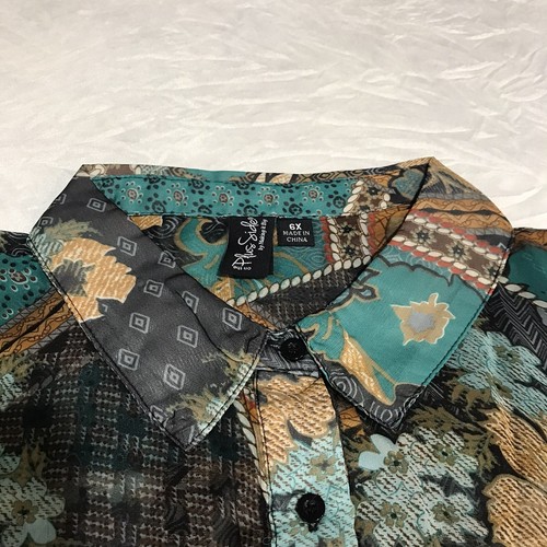Cardigan spolverino leggero più laterale donna taglia 6X multicolore floreale con bottoni - Foto 6 di 17