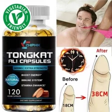 #1 BEST-MALE ENLARGER THICKER LONGER BIGGER 4" GROWTH ENLARGEMENT 120 PILLS NEW