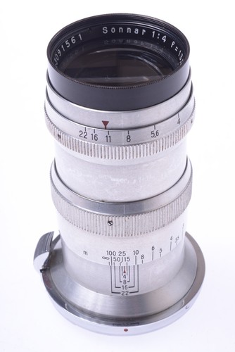 ✅ ZEISS CONTAX 135MM 4 SONNAR RED T TELE PORTRAIT RANGE FINDER MOUNT LENS CAPS - Picture 2 of 9