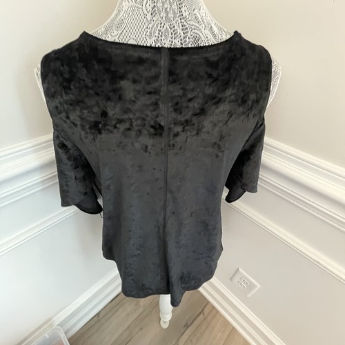 Blusa de terciopelo negra con hombros fríos talla M de A.n.a para mujer - Imagen 2 de 2