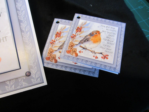New Handmade Christmas Card Robin Themed Size 8" X 8" & Matching Envelope - Picture 7 of 8