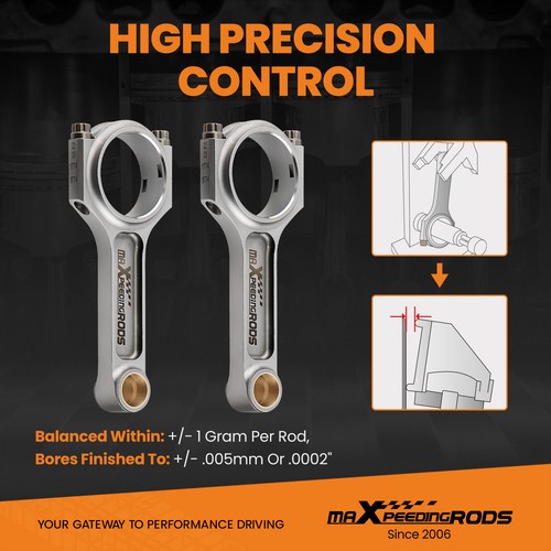 Forged 4340 I-Beam Connecting Rods Pleuel for Mazda B6 B6F 1.6 BP 1.8 Engine - Picture 9 of 12